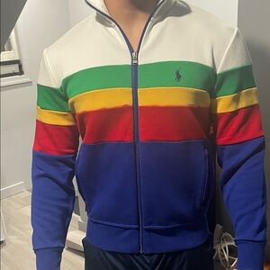 Polo by Ralph Lauren Men's Colorful Striped Zip-Up Sweater